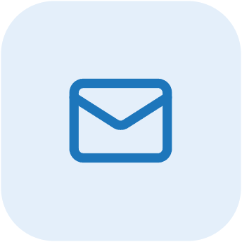 Blue mail icon illustration