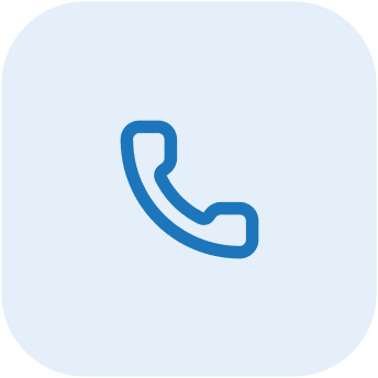 Phone receiver symbol in blue